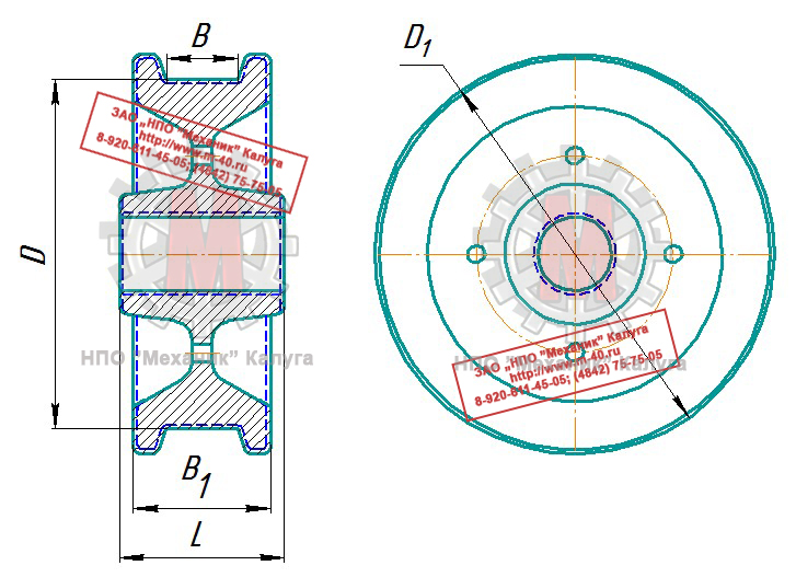 Отливка колеса кранового двухребордного чертеж